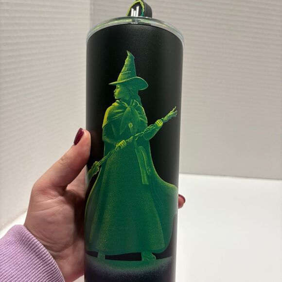 Wicked Universal Studios 2025 Defy Gravity Metal Tumbler with Straw Topper New - Picture 6 of 7
